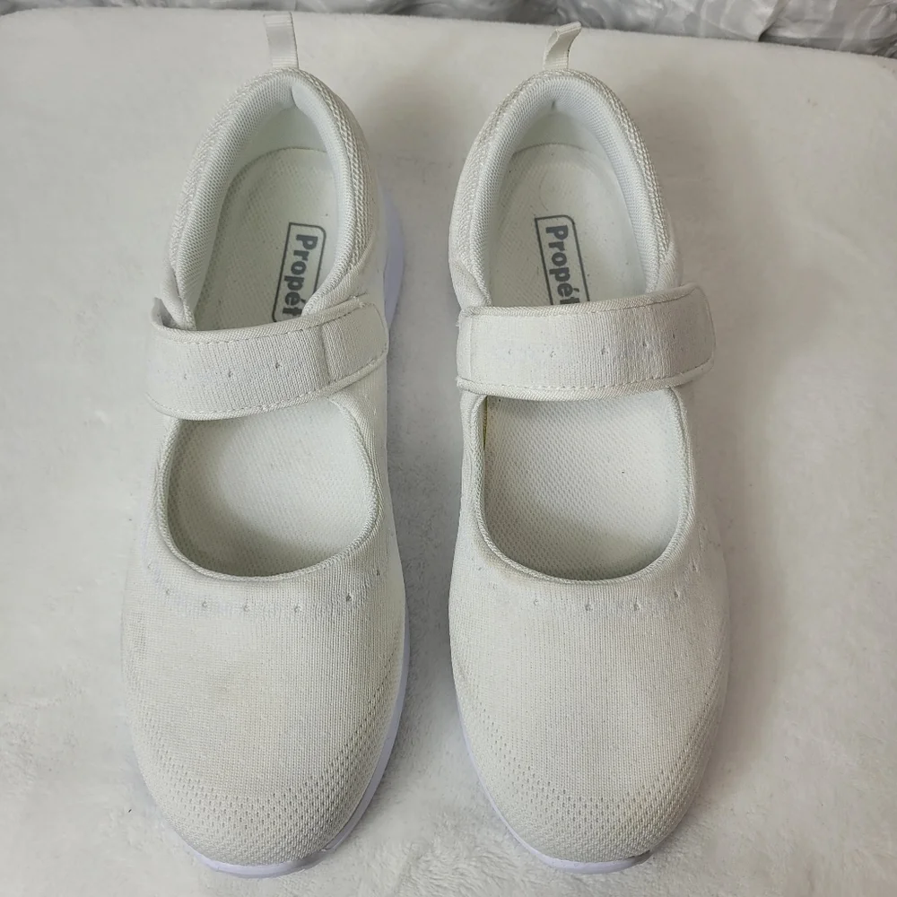 NIB Propét Women's Travel bound Mary Jane Flat Size 12 M (B) Off White - Picture 7 of 11